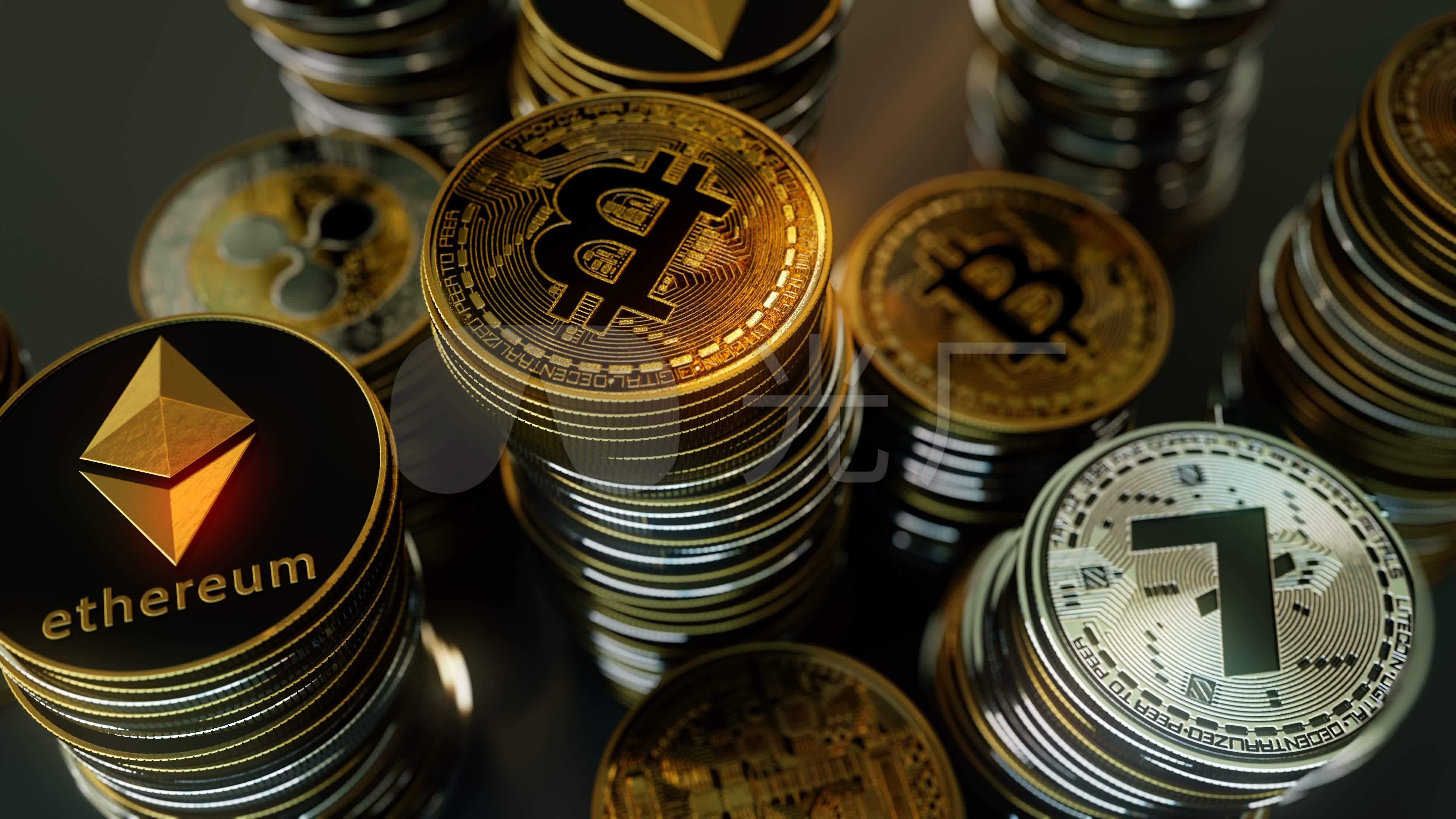 Bitcoin 與其他加密資產錢幣配圖