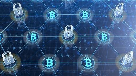 Bitcoin 與數碼網絡連接的概念插畫